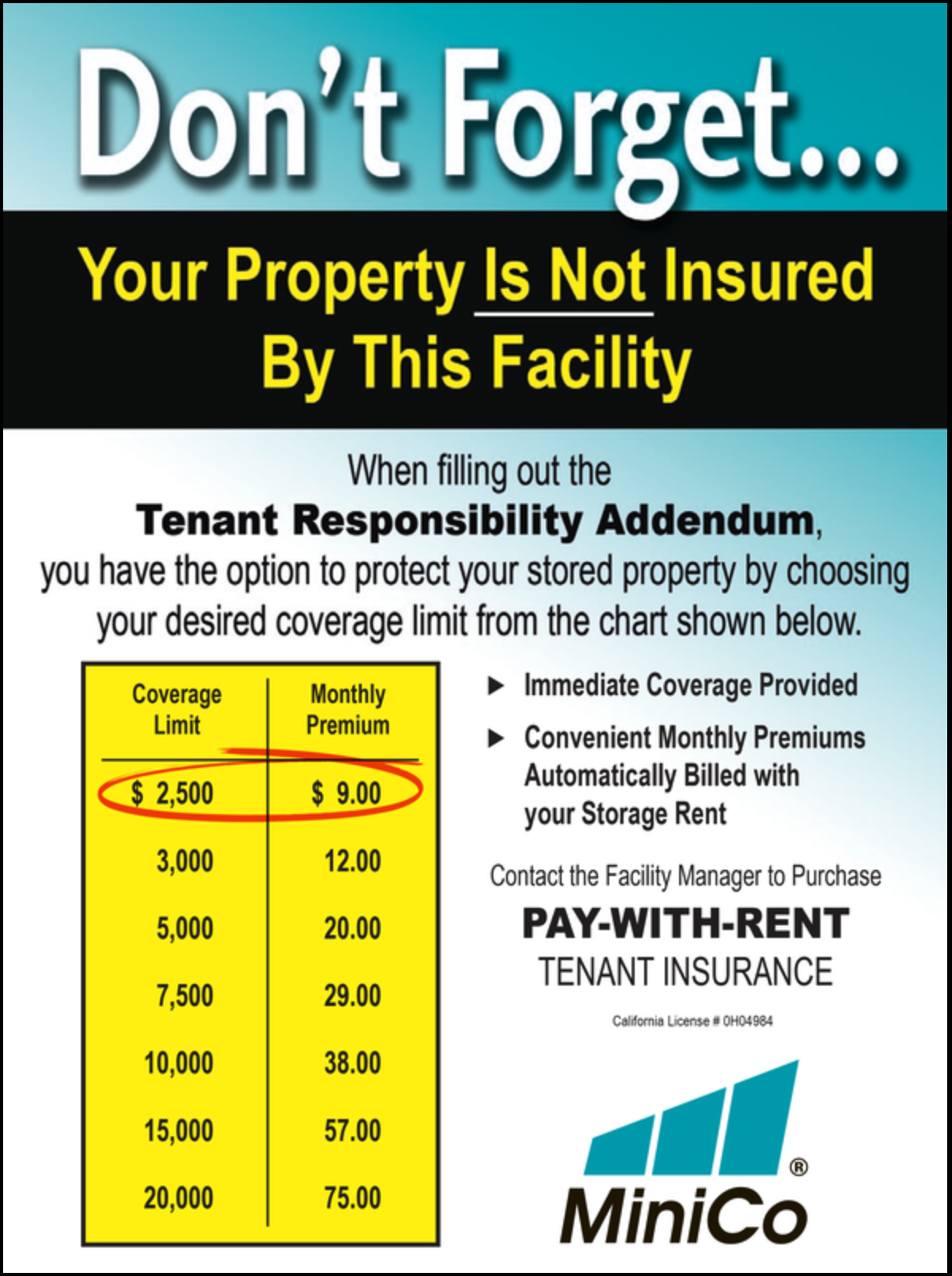 MiniCo Tenant Insurance